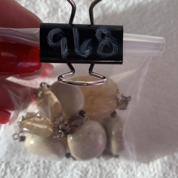 Premier Designs natural neutral color stone chunky bead statement - Picture 7 of 7